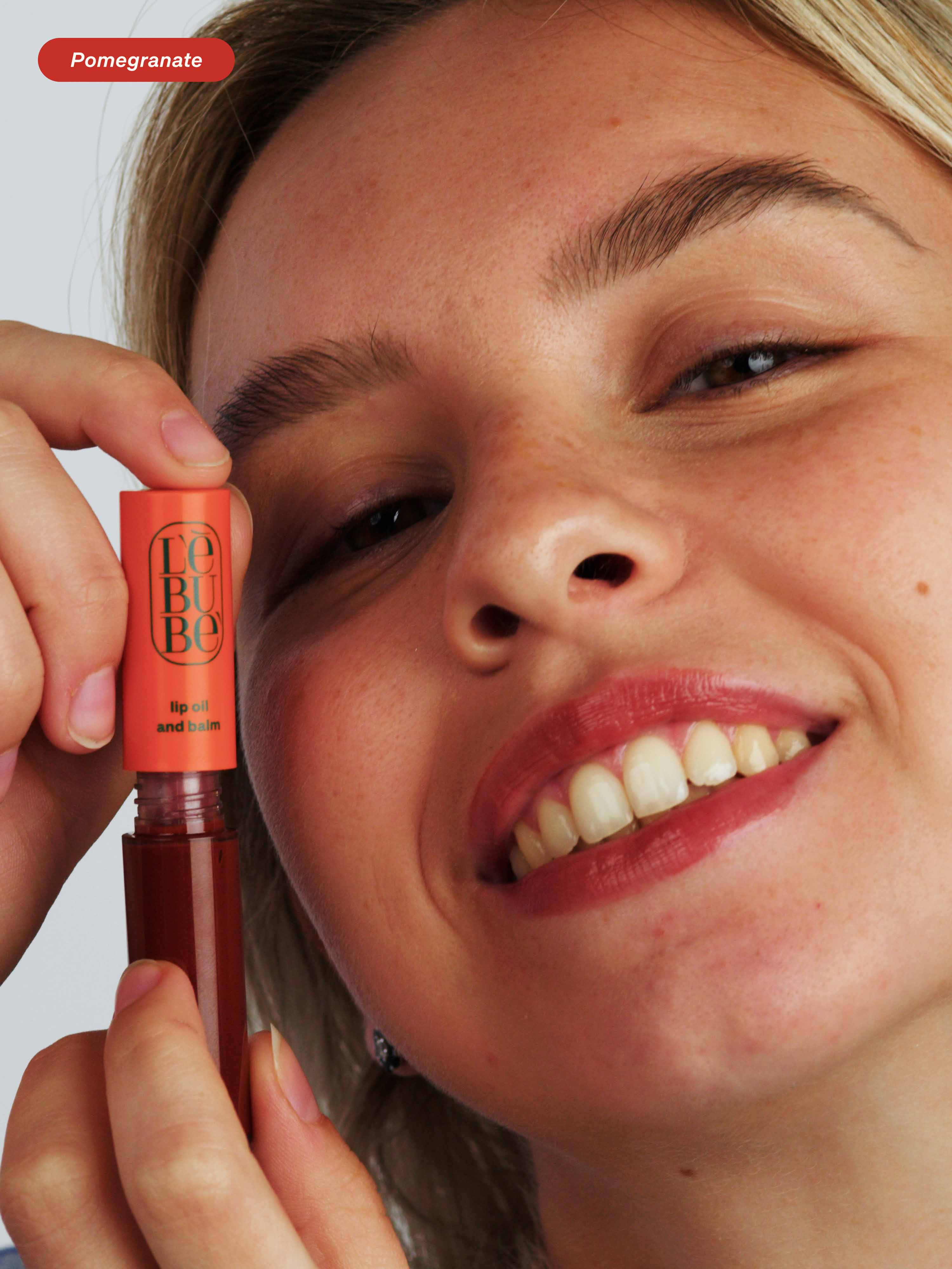 2-en-1 Huile à Lèvres Colorée + Baume à Lèvres Pomegranate