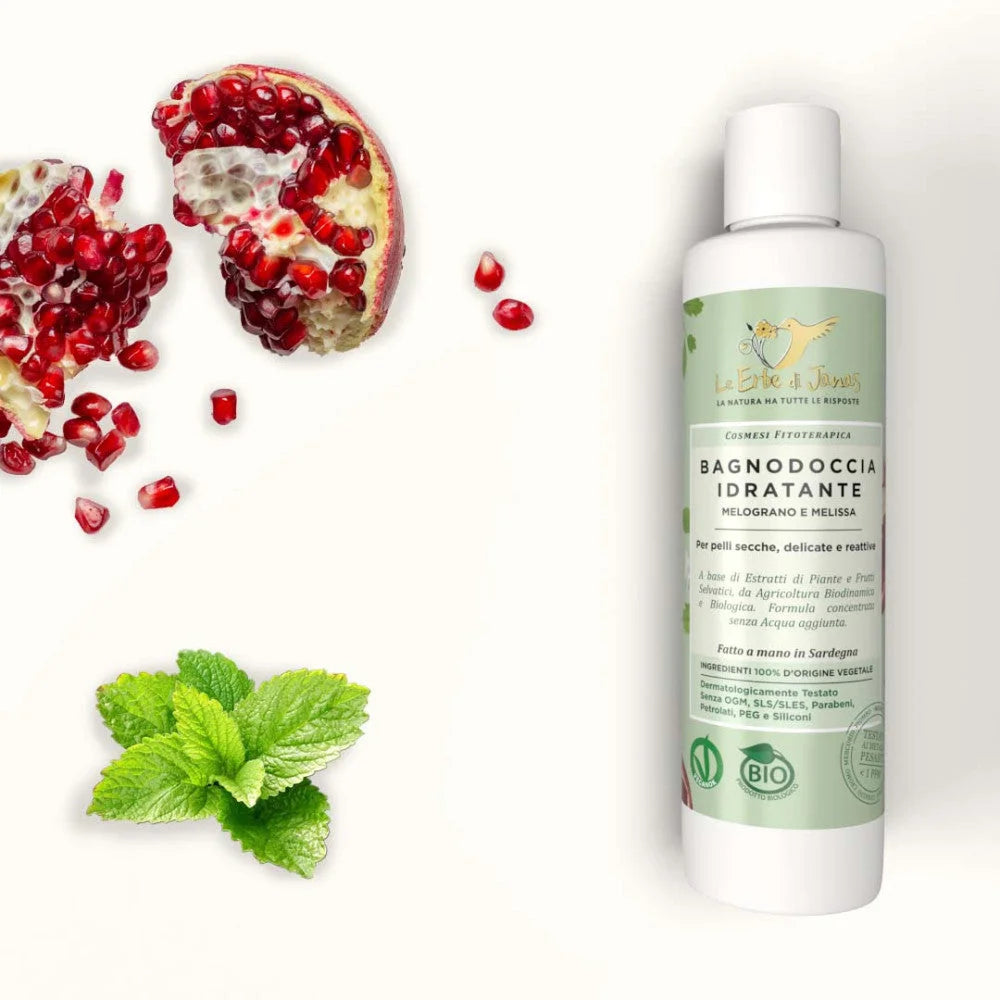 Bagnodoccia Idratante con Melograno e Melissa - Le Erbe di Janas