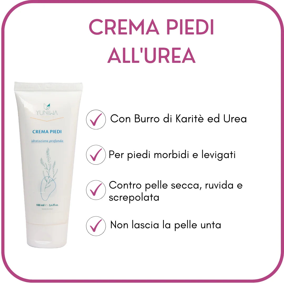 Crema piedi all’urea - Yuniwa Cosmetics