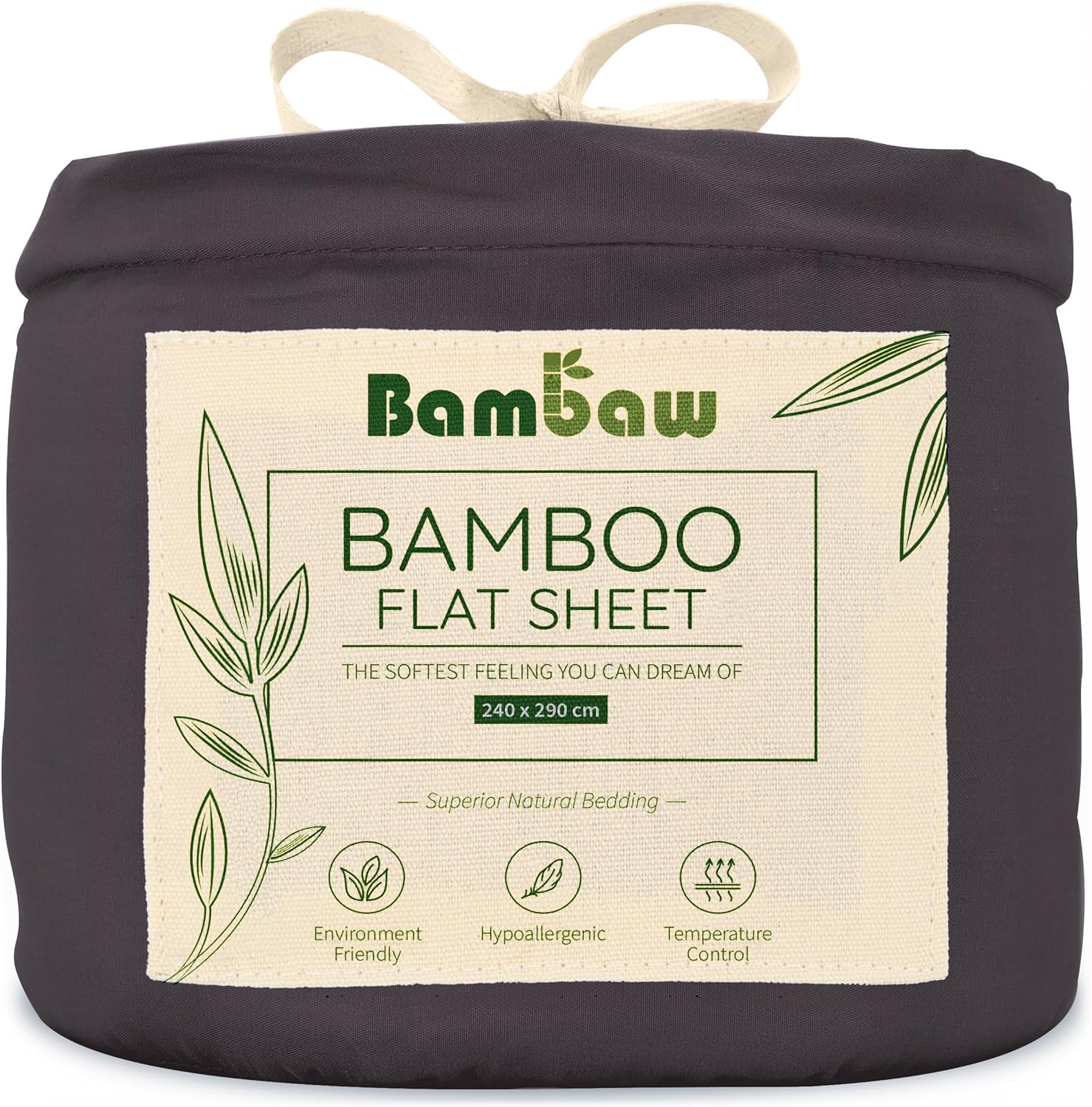 Bamboo Silk Top Sheet - Anthracite