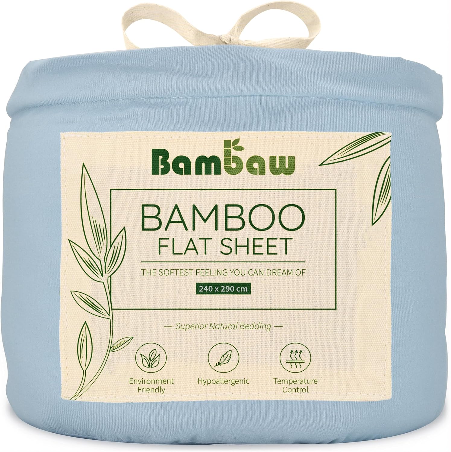 Bamboo Silk Top Sheet - Light Blue