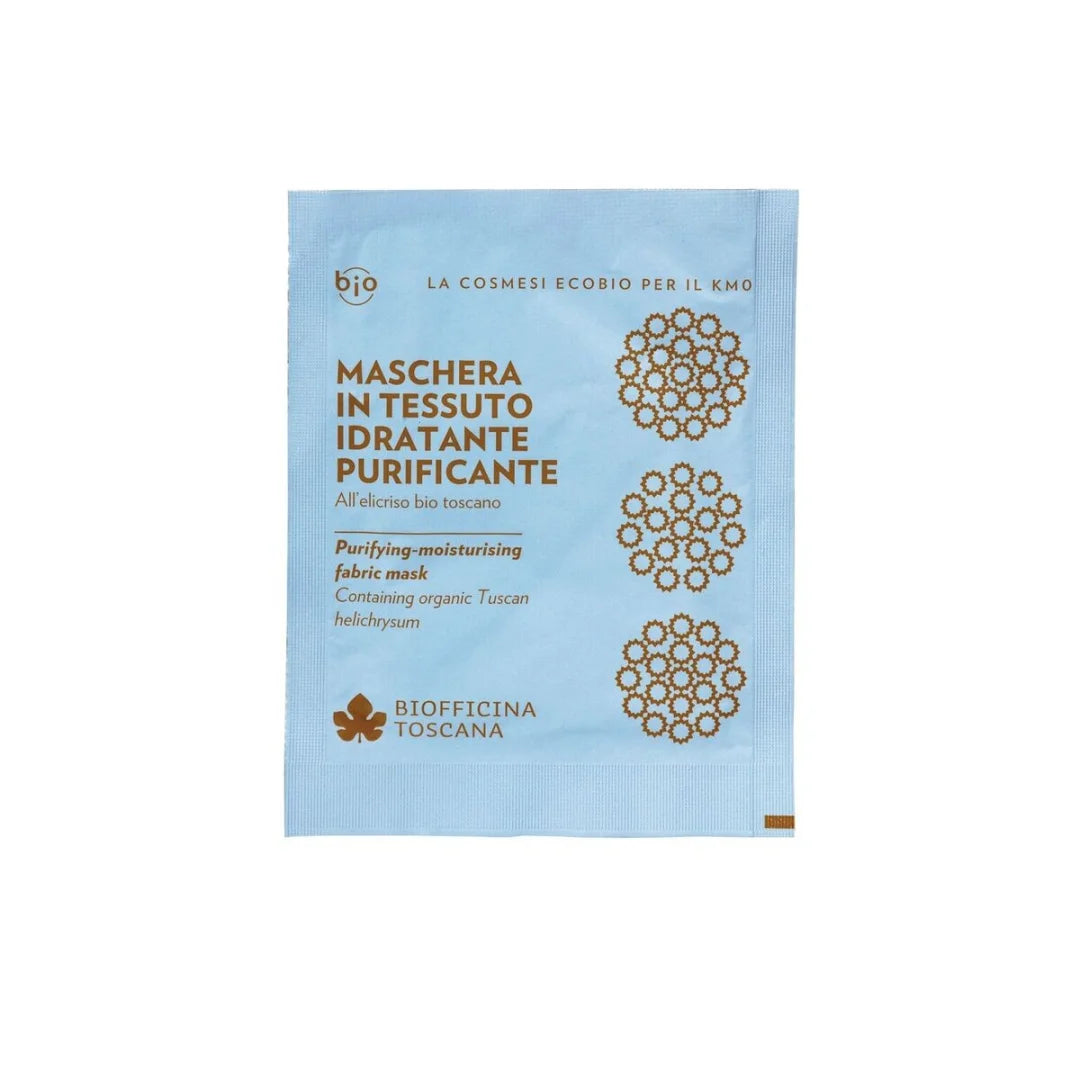Maschera Viso in Tessuto Idratante Purificante ecobio - Biofficina Toscana