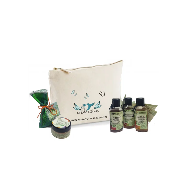 Pochette Fitoviaggio - Set da Viaggio Corpo e Capelli - Le Erbe di Janas