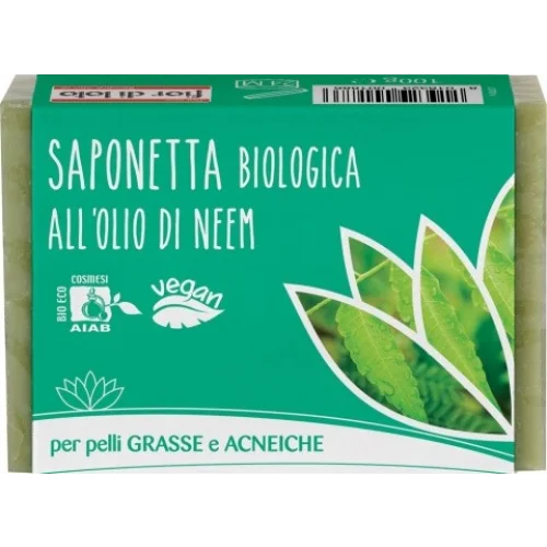 Saponetta all’Olio di Neem per Pelli Grasse ed Acneiche - Fior Loto