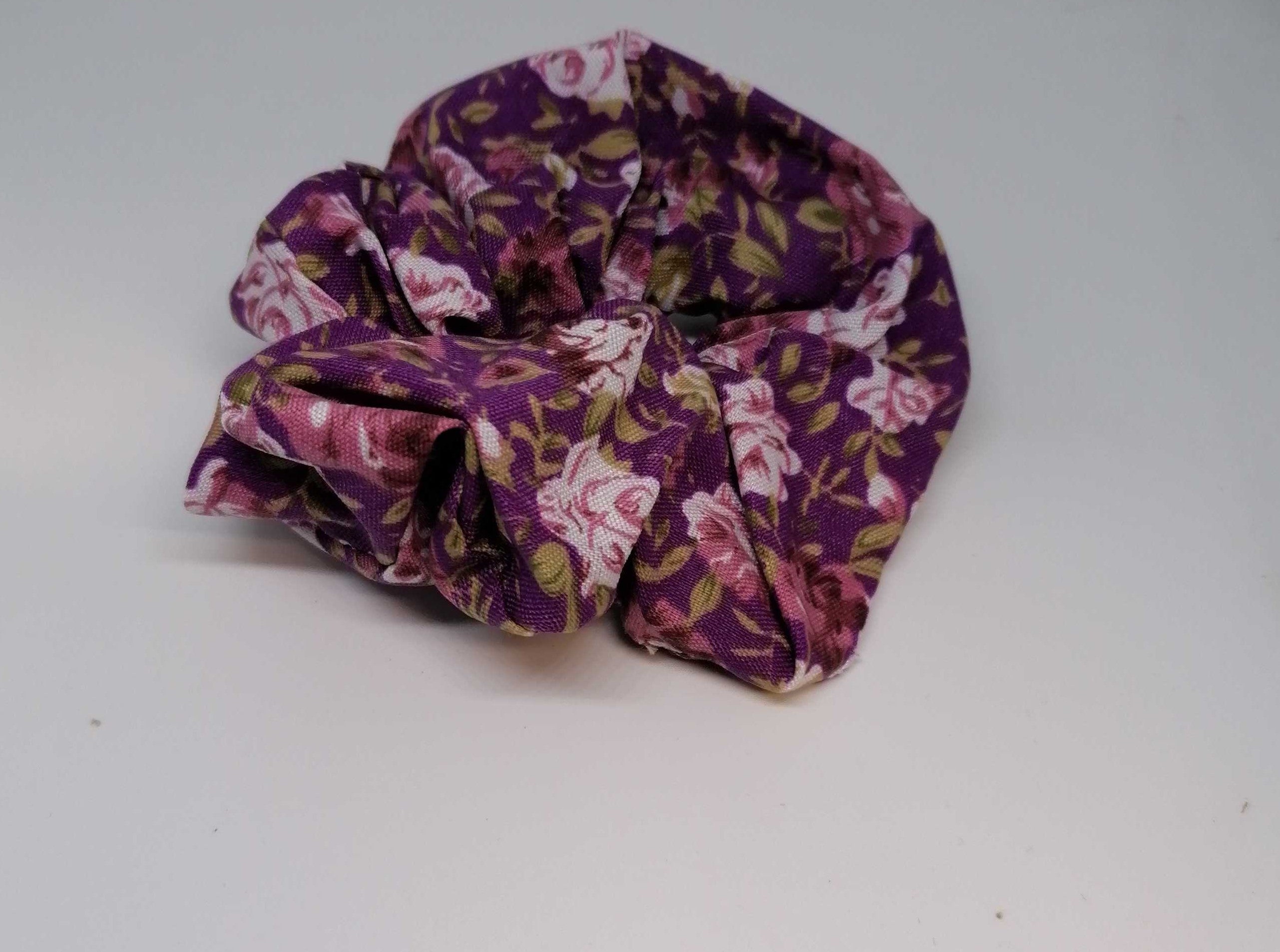 Fabric Scrunchie - Purple Floral