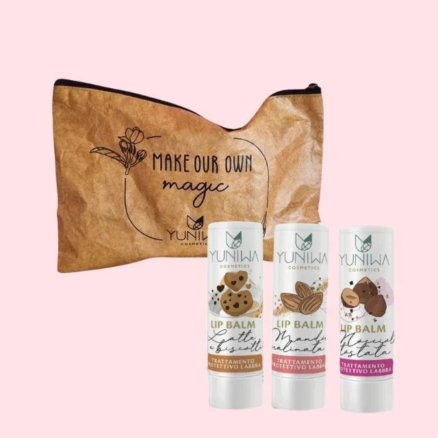 Set Lipbalm - Nocciola Mandorla Latte e Biscotti - Regalo Yumibio