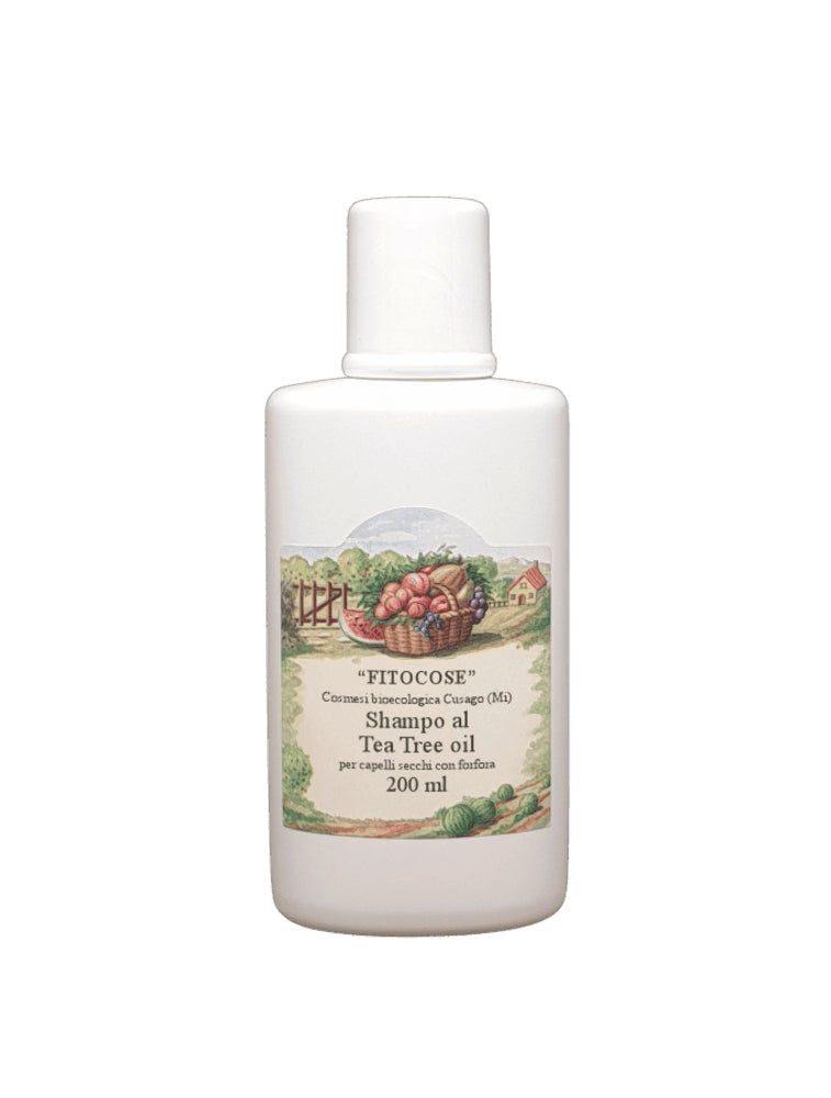 Shampoo al Tea Tree Oil – Detergente Purificante per Capelli Secchi con Forfora 200ml - Fitocose
