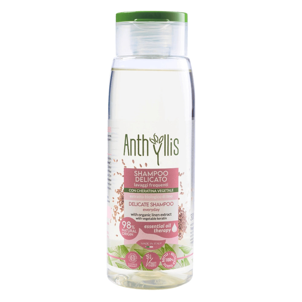 Gentle shampoo for frequent washing with vegetable keratin