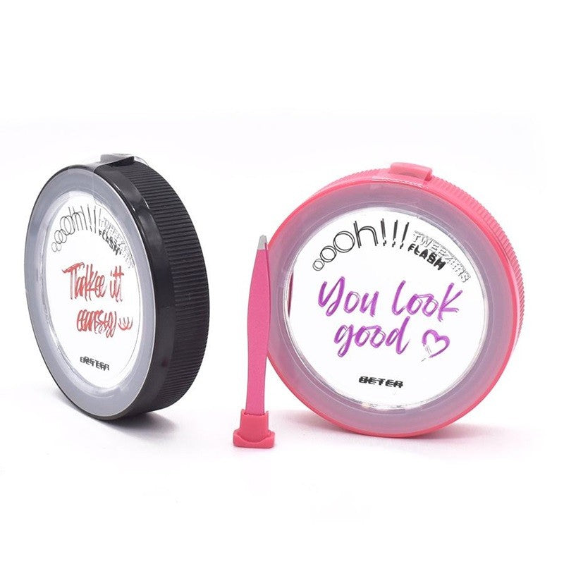 Double Mirror with LED Light and Oblique Tip Clip