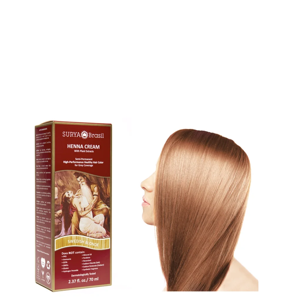 Tinta Vegetale in Crema - Hennè Biondo Svedese - Surya Brasil