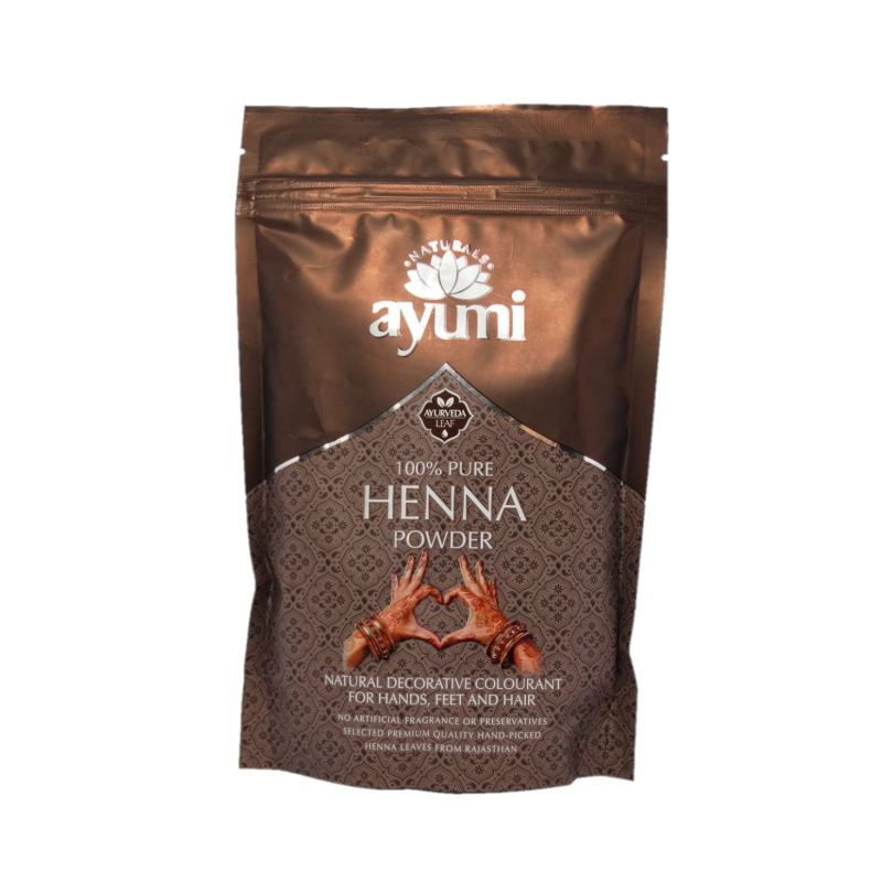 Pure Poudre de henné - la qualité de l'Art Corporel Ayumi Teint de légumes et de Henne   Disponible sur Yumibio.com
