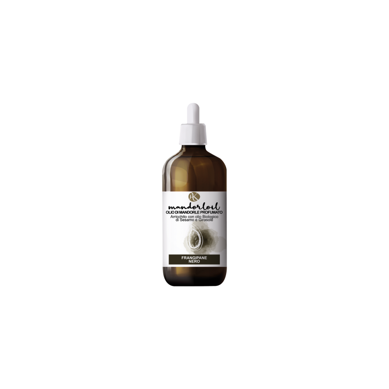 Bio huile d'Amande Parfumée à la Frangipane Noir Alkemilla Les huiles et Beurres   Disponible sur Yumibio.com