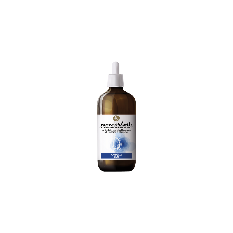 Organic Almond oil Scented - Vanilla Blue Alkemilla Oils and Butters  Available on Yumibio.com