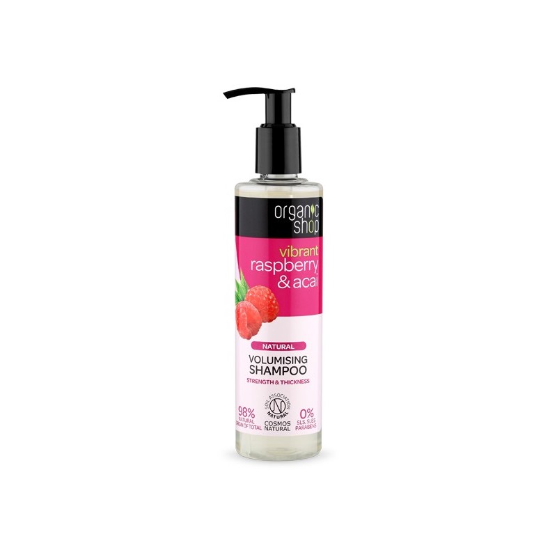 Organic Shop  Shampoo Volumizzante con Lampone e Acaj  Shampoo Capelli Sottili
