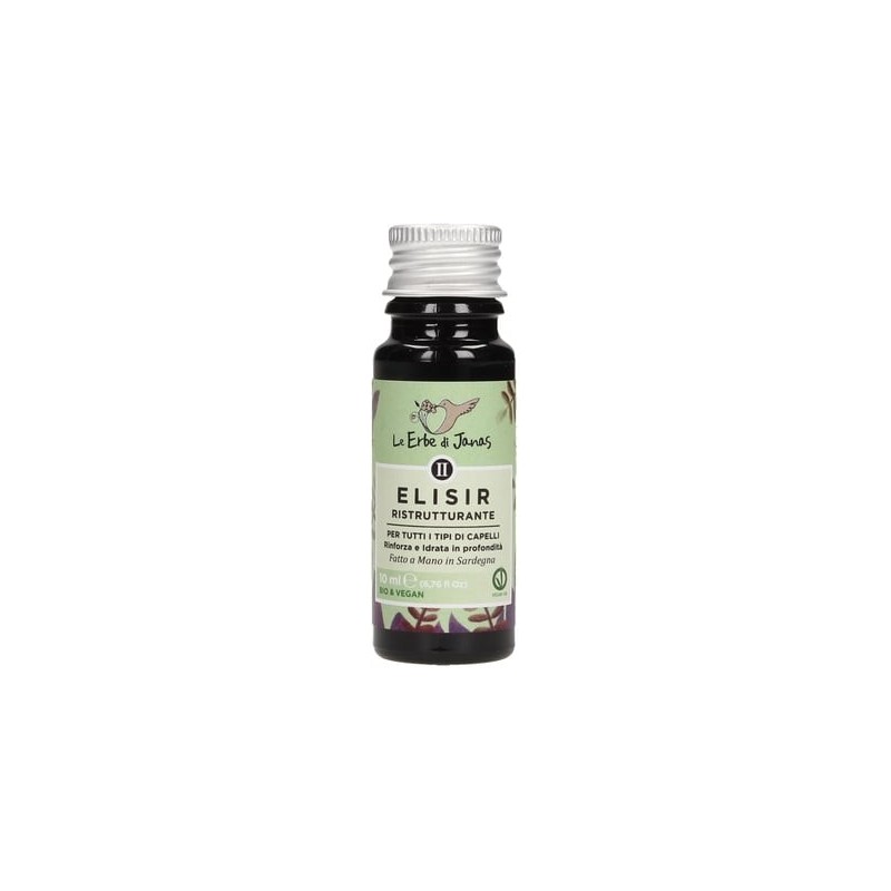Elixir cheveux de Restructuration avec des Vitamines et des Minéraux dans le Jardin potager Le Erbe di Janas Les Lotions et l...