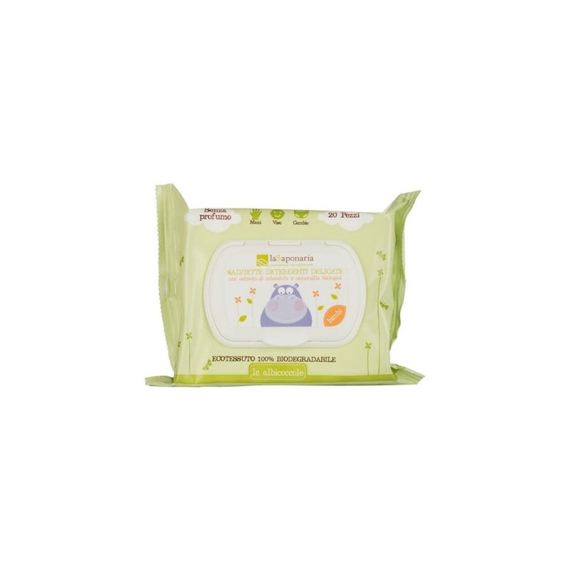 La Saponaria  Salviette Umidificate Bio Delicate  Bagnetto neonati