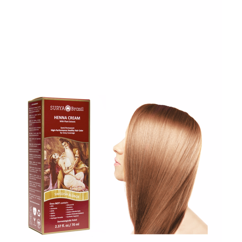 Surya Brasil  Tinta Vegetale in Crema - Hennè Biondo Svedese  Tinte per capelli