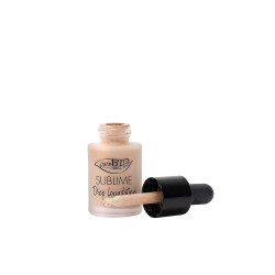 Liquid foundation organic Sublime Drop 01 Purobio Foundation  Available on Yumibio.com