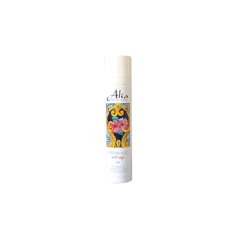Alia Skin Care  Crema Viso Anti-Age con Acido Ialuronico e Malva  Anti-Age