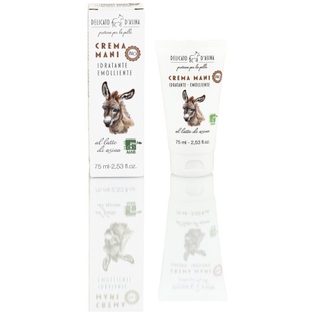 Hand cream with Donkey Milk Delicato D'Asina Hands and Nails  Available on Yumibio.com