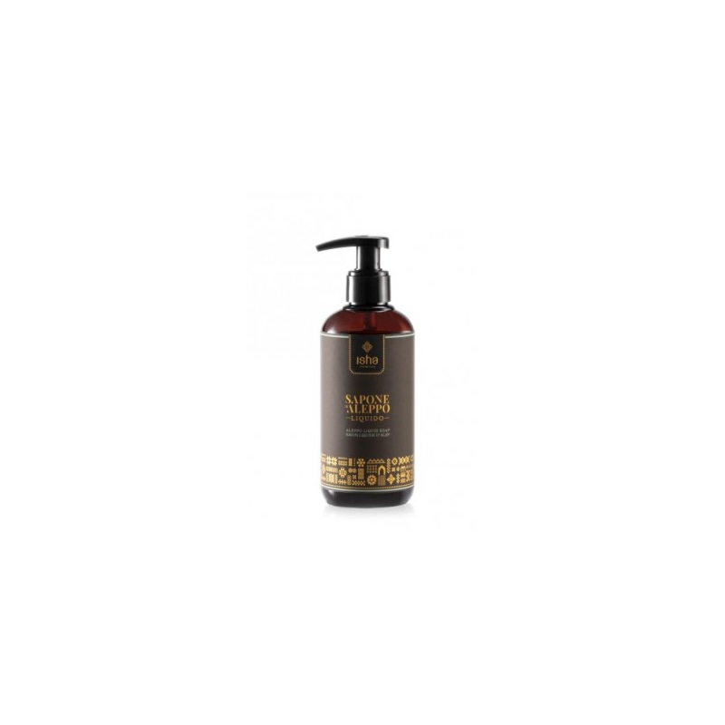 Alep savon Liquide - 25% Isha Les savons   Disponible sur Yumibio.com
