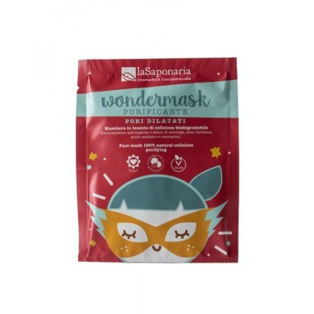 Masque purifiant Tissu - Wondermask La Saponaria Les masques   Disponible sur Yumibio.com