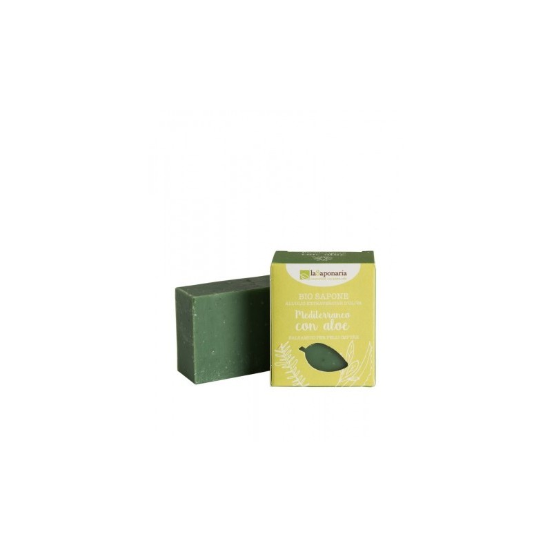 Bio soap the Mediterranean with Aloe La Saponaria Sapone Solido  Available on Yumibio.com