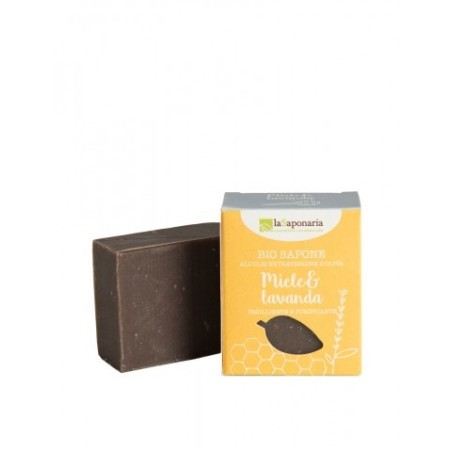 Soap Bio Honey and Lavender La Saponaria Sapone Solido  Available on Yumibio.com