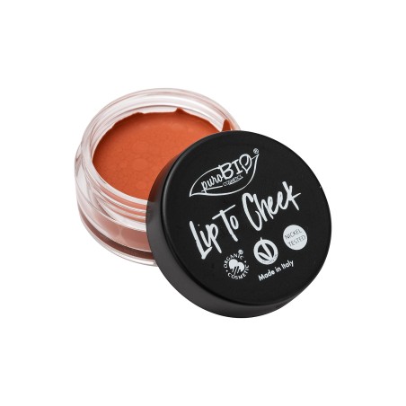 Fard à joues en crème à Lèvres de la Joue - Orange Purobio Blush   Disponible sur Yumibio.com