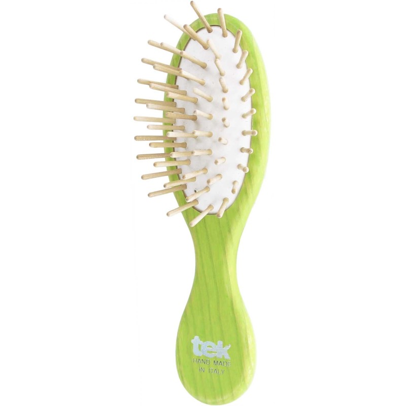Brosse Ovale-Petits - Vert Clair Tek Brosses et peignes   Disponible sur Yumibio.com