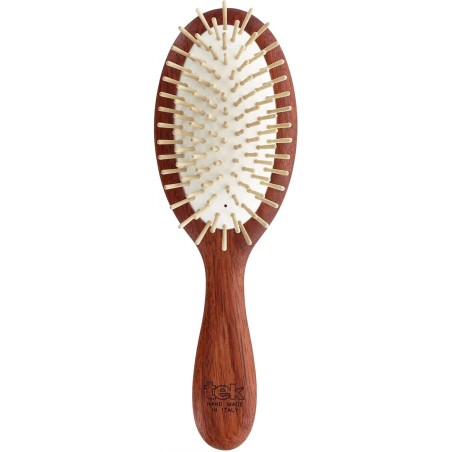 Brosse-Grand Ovale En Bois De Padouk Tek Brosses et Peignes   Disponible sur Yumibio.com