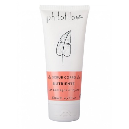 Gommage du corps, soin Nourrissant et Châtaigne Phitofilos Scrubs   Disponible sur Yumibio.com