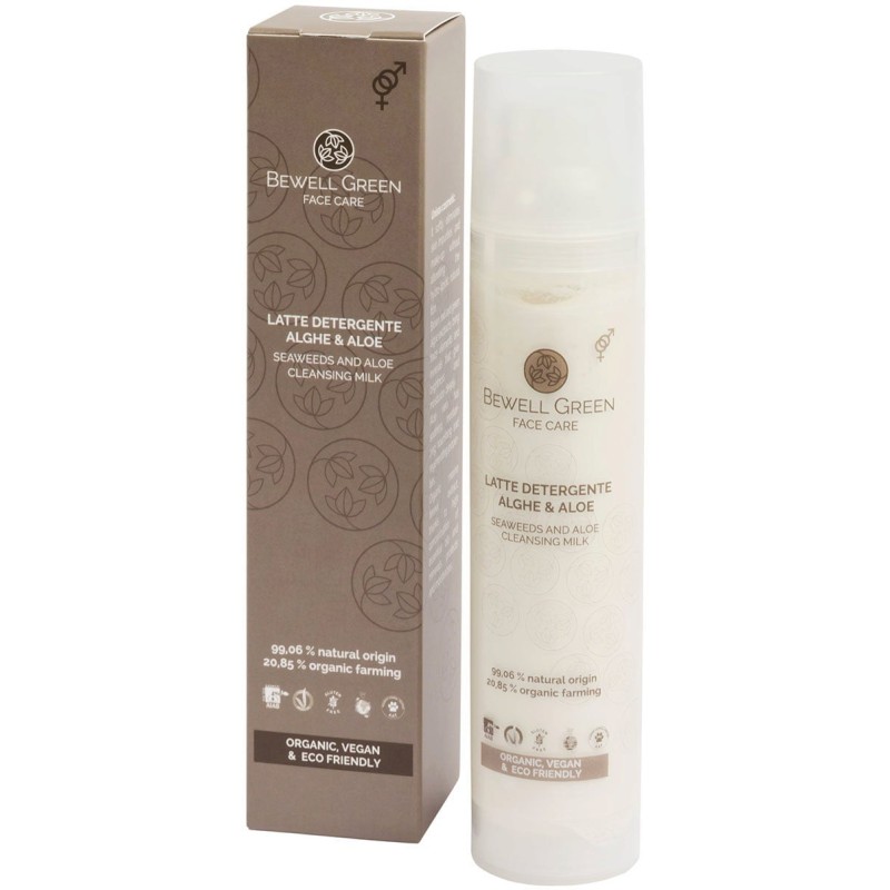 Bewell Green  Latte Detergente Alghe e Aloe  Detergente viso