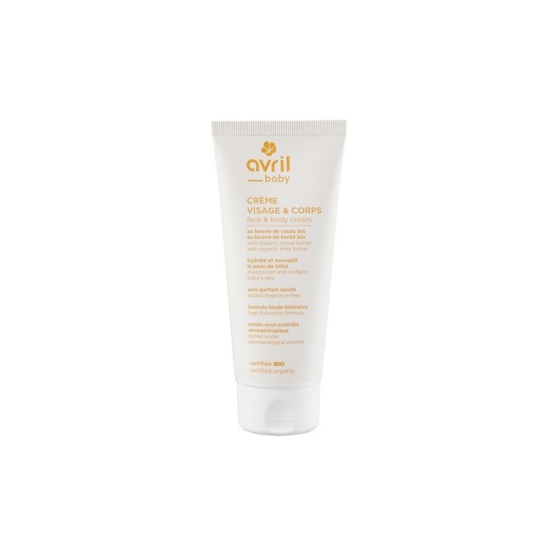 Face cream and Body Organic Baby Avril Mother and Child  Available on Yumibio.com