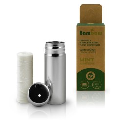 Floss in Corn with soap Dispenser in stainless Steel Bambaw Accessories  Available on Yumibio.com