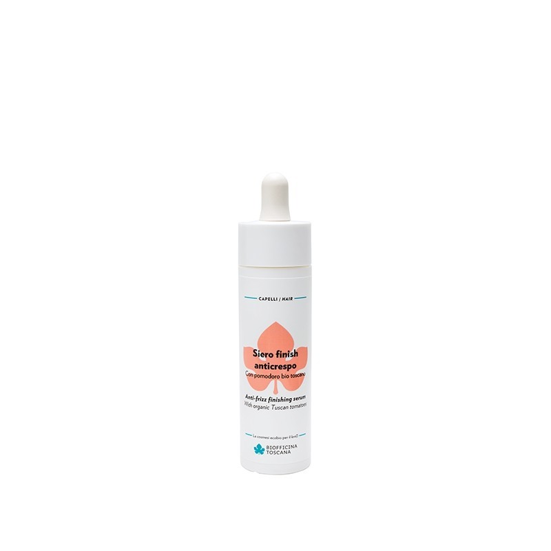 Serum finish anti-frizz with Tomato Biofficina Toscana Styling  Available on Yumibio.com