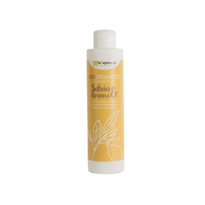 Shampoo Sage and Lemon - 1 LT La Saponaria Shampoo  Available on Yumibio.com