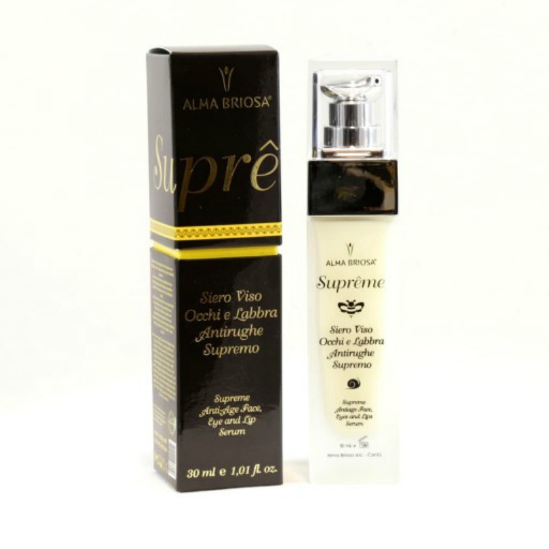 Supreme Face Serum anti-Wrinkle Eyes and Lips Alma Briosa Sera  Available on Yumibio.com