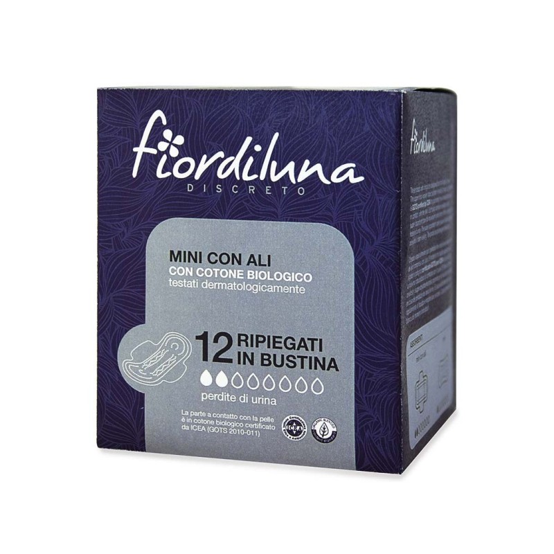 Absorbant Mini avec des Ailes pour l'Incontinence urinaire Fior di Luna Absorbant   Disponible sur Yumibio.com