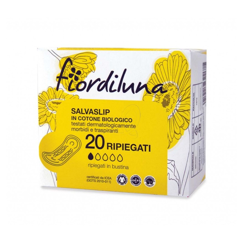 Protège-slip en coton bio - Plié Fior di Luna Absorbant   Disponible sur Yumibio.com
