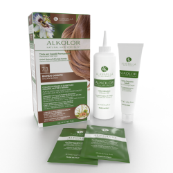 Alkolor Permanente Teinte 7.3 - Blond Doré Alkemilla Teint de légumes et de Henne   Disponible sur Yumibio.com