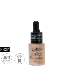 Liquid foundation organic Sublime Drop 02 Y Purobio Foundation  Available on Yumibio.com
