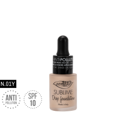 Liquid foundation organic Sublime Drop 01 Y Purobio Foundation  Available on Yumibio.com