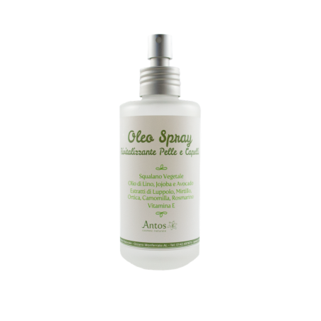 Oil Spray - Oil-Hair-Revitalizing and anti-frizz Antos Cosmetici Lotions and oils  Available on Yumibio.com