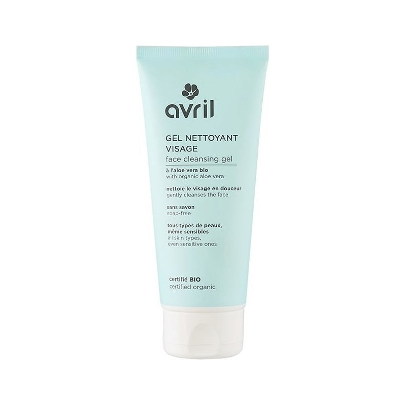 Cleansing Gel for the Face Organic Normal skin and Sensitive Avril Detergents  Available on Yumibio.com