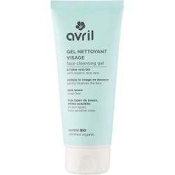 Cleansing Gel for the Face Organic Normal skin and Sensitive Avril Detergents  Available on Yumibio.com