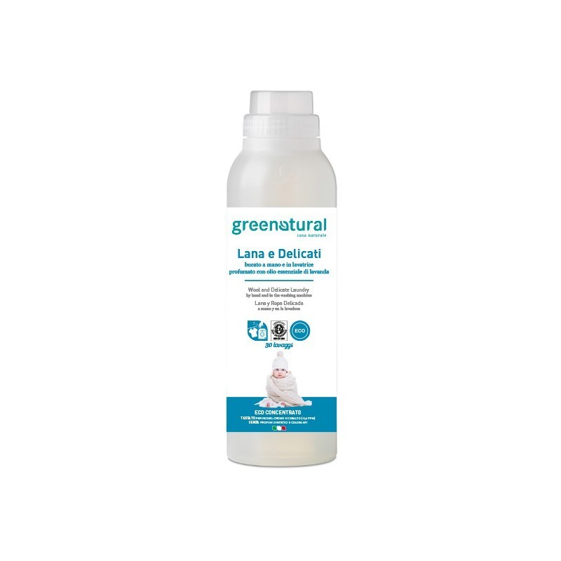 Greenatural  Detersivo Bucato per Lana e Delicati  Detersivo Liquido