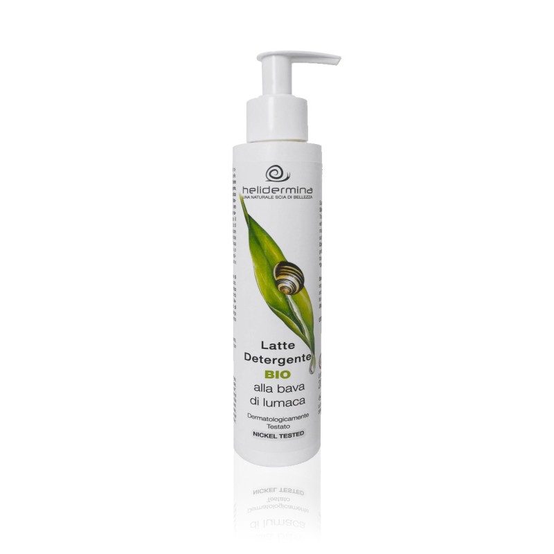 Lait démaquillant à la Bave de l'Escargot Helidermina Les détergents   Disponible sur Yumibio.com