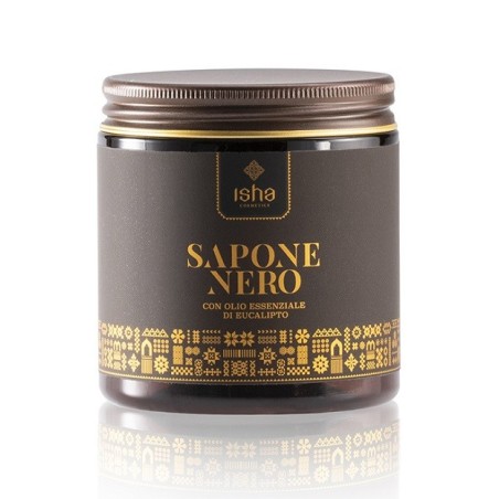 Black soap with Eucalyptus Isha Soaps  Available on Yumibio.com