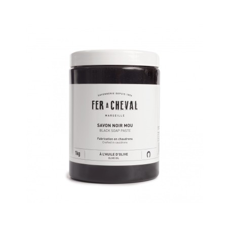 Black soap of Marseille in Pasta - 1 Kg Fer à Cheval Floors  Available on Yumibio.com